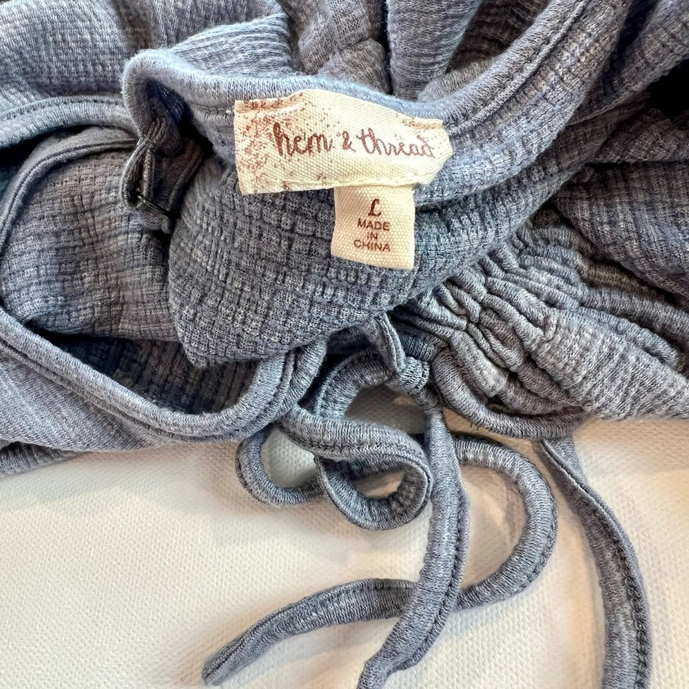 Hem & Thread Light Blue Jogger Jumpsuit  Lightweight - Picture 10 of 10